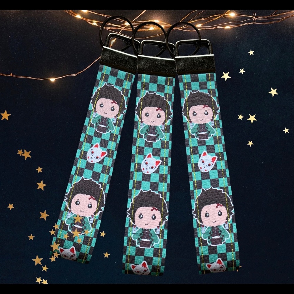Tanjiro wristlet, key fob, Demon Slayer